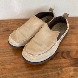 Crocs Khaki Walu Canvas Loafers - Men's size 9